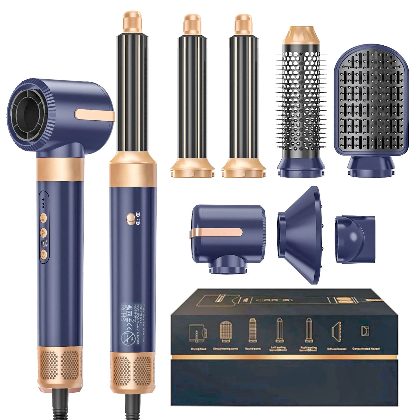 Brosse Sèche-Cheveux 7-en-1 Brushless Haute Vitesse – Lisséa Pro